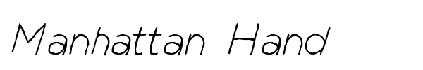 Manhattan Hand font preview